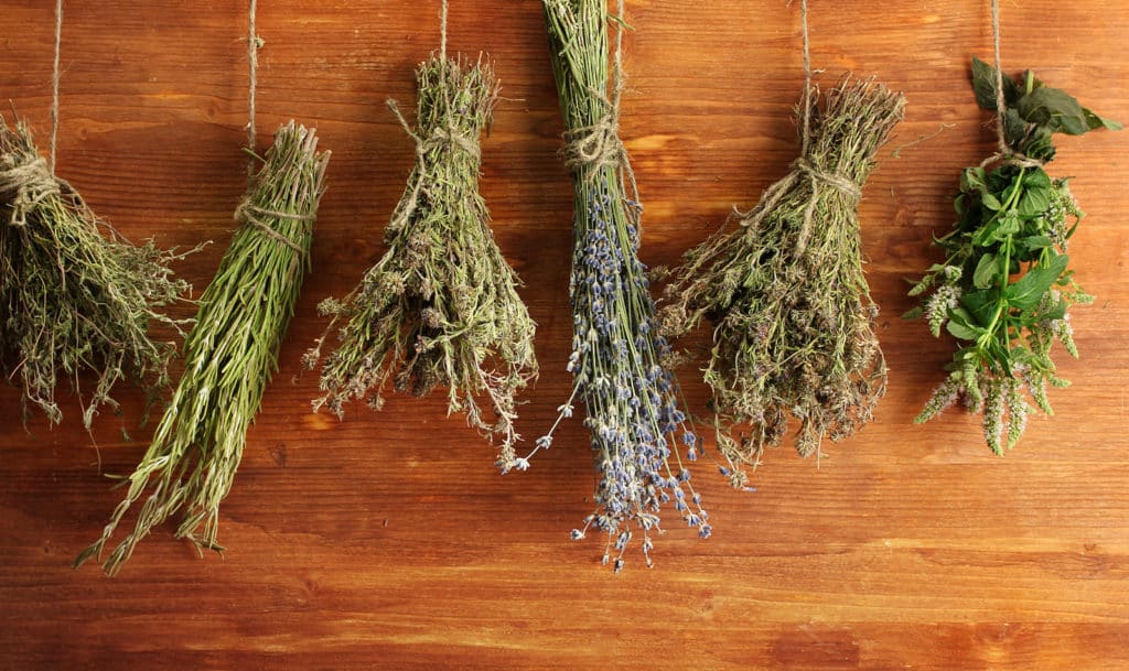 Dried herbs and vegetable